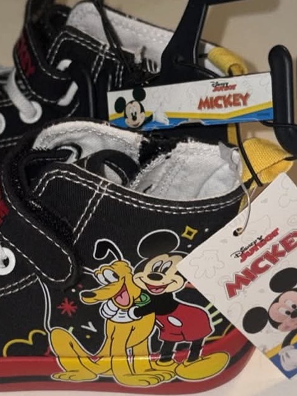 Disney Mickey Black, White & Red Kids Sneakers